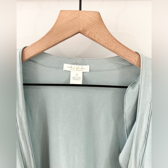 Mododoc Ruffle Hem Cardigan Blue Size Small - Picture 4 of 5